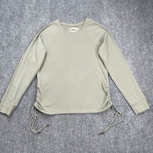 PACT Sweatshirt Womens Medium Cinched Sides Pullover Organic Cotton Sage Green